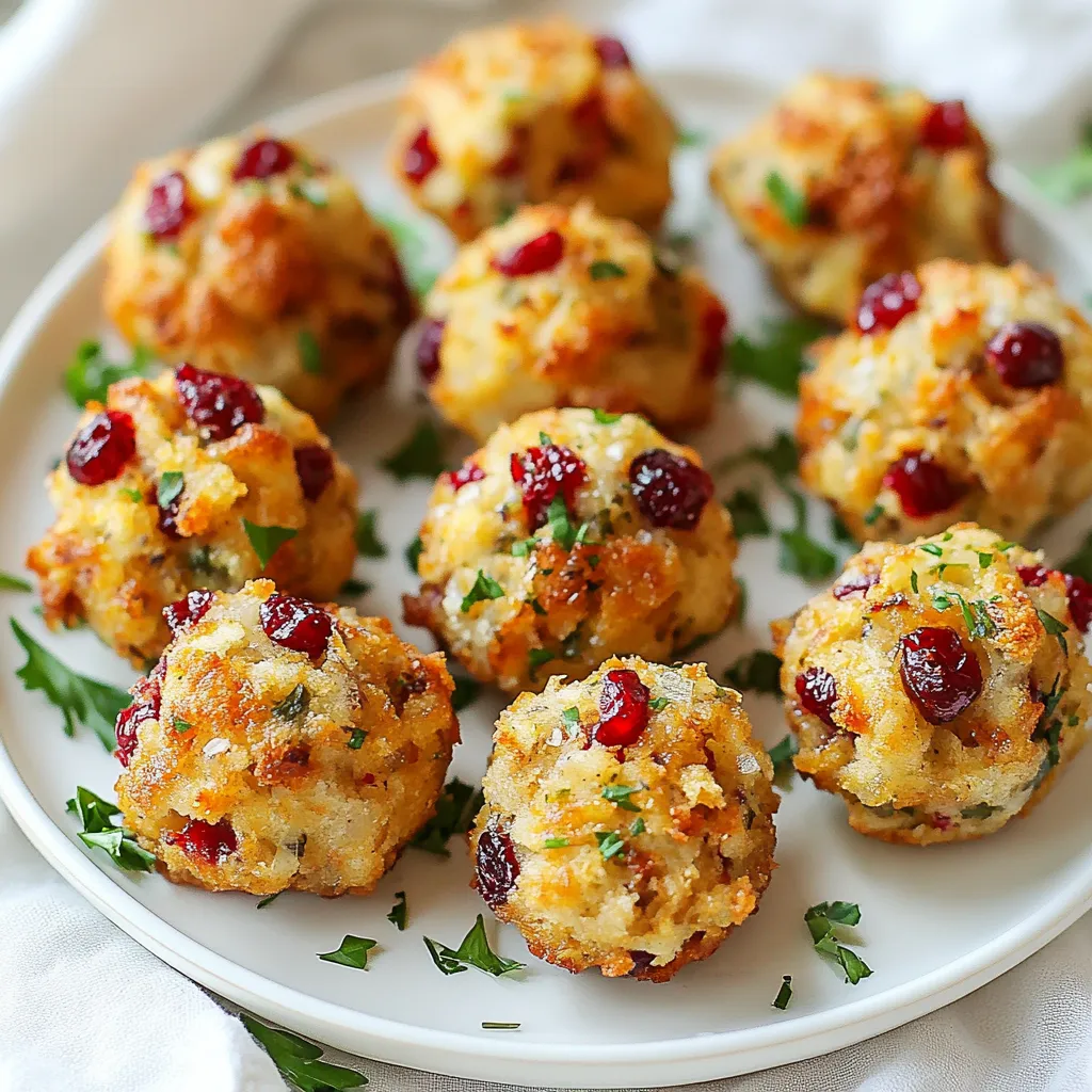 Cranberry Stuffing Balls Flavorful and Simple Recipe