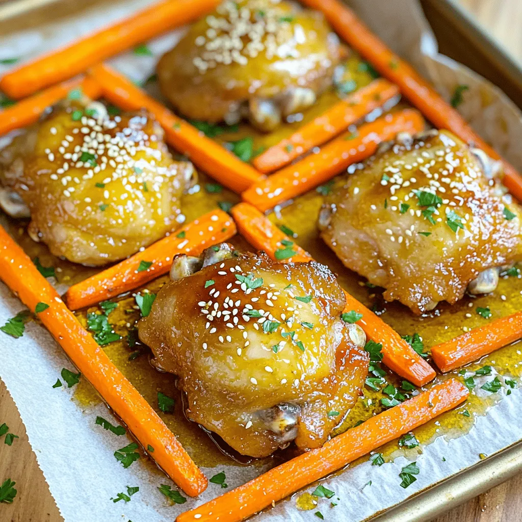 Honey Garlic Chicken &#038; Carrots Sheet Pan Delight