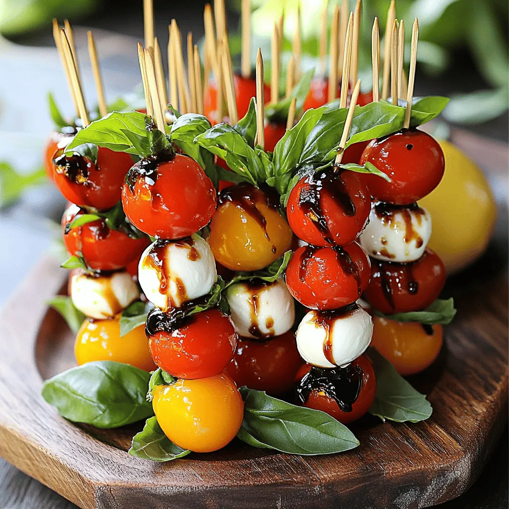 Caprese Salad Skewers Fresh and Tasty Appetizer