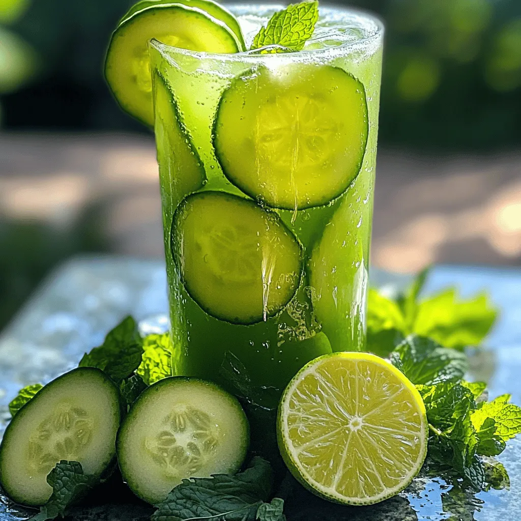 Cucumber Lime Agua Fresca Refreshing Summer Drink