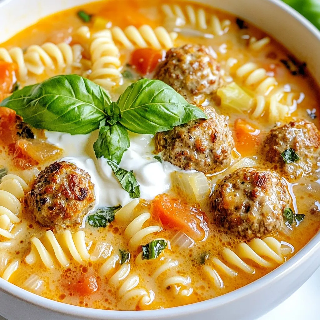 Creamy Italian Meatball Soup Rich and Comforting Bowl