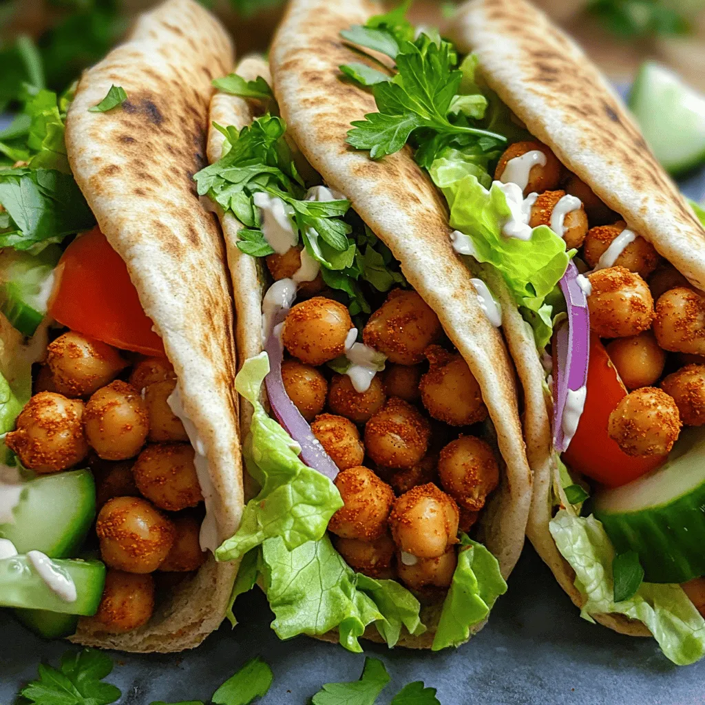 Spicy Chickpea Gyros Flavorful and Healthy Delight