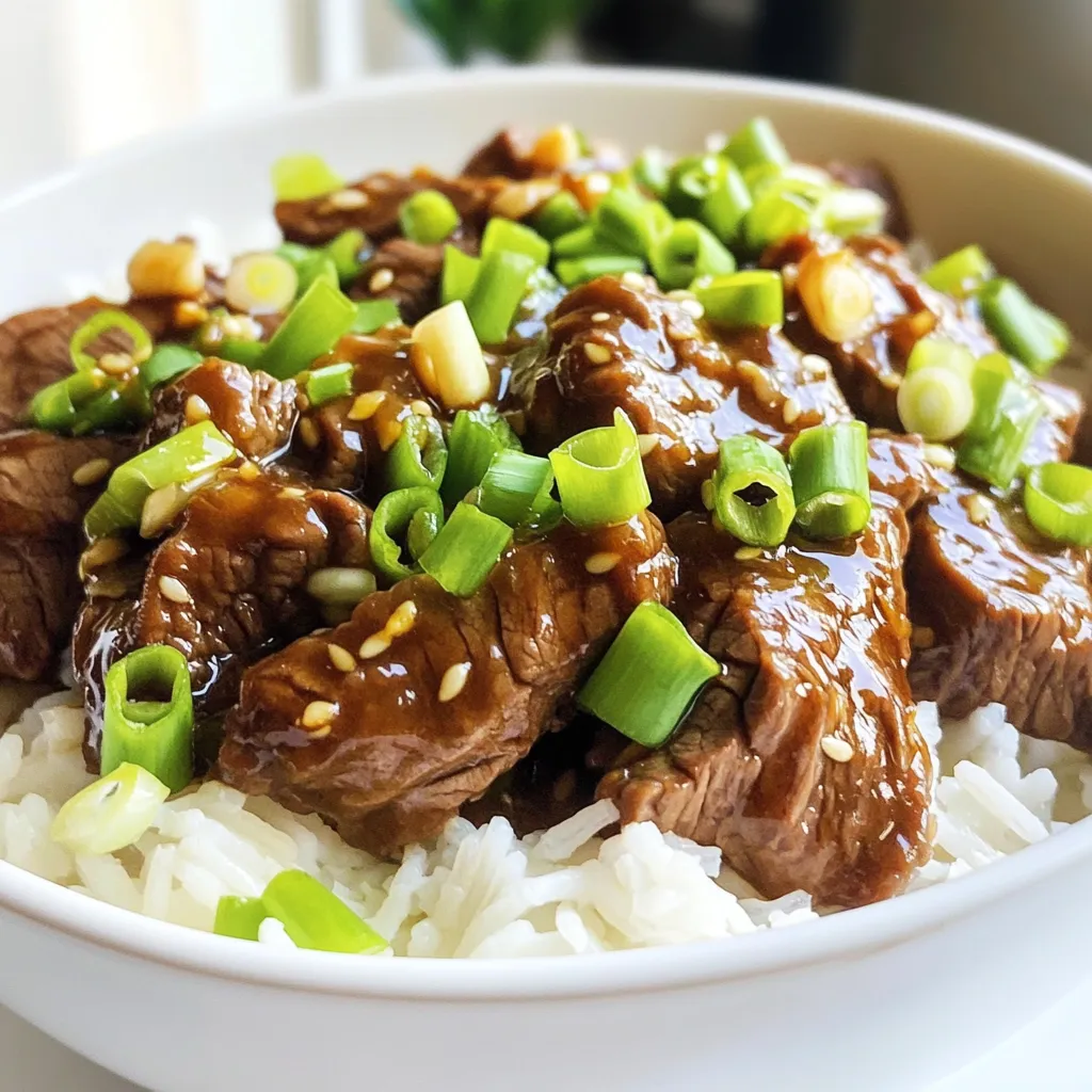 Mongolian Beef Takeout Fakeaway Tasty Homemade Meal