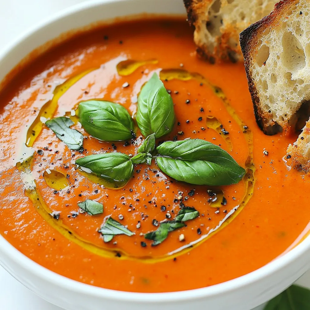 One-Pot Creamy Tomato Basil Soup Simple and Flavorful