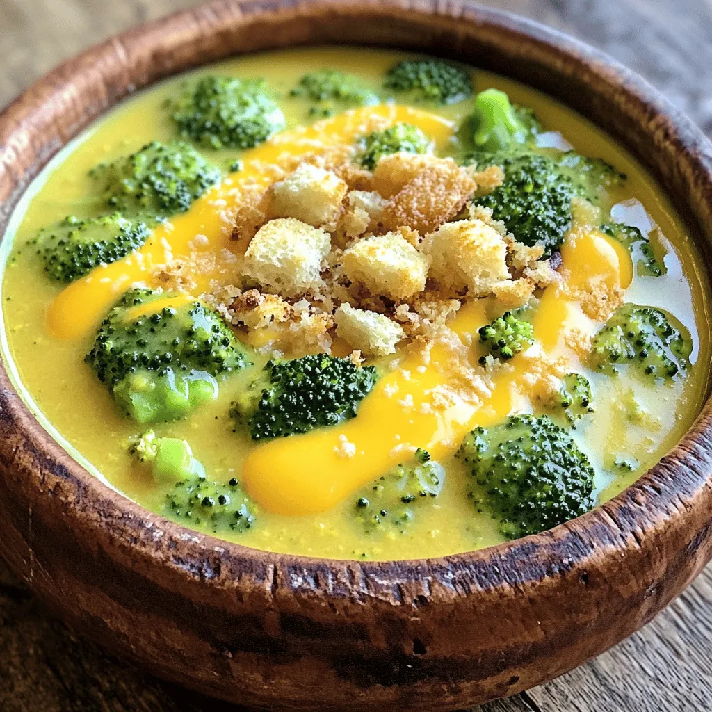 Cheddar Broccoli Soup Creamy and Comforting Recipe