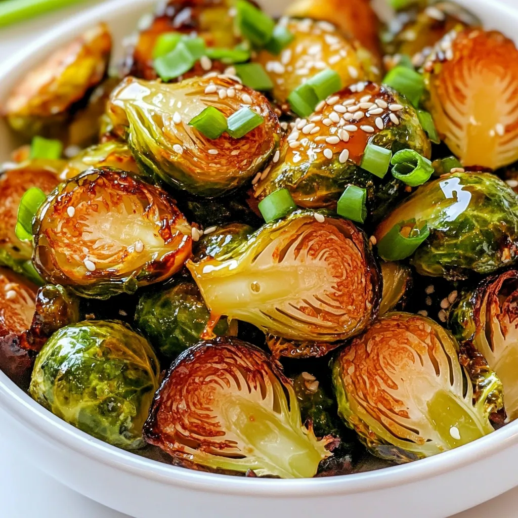 Air Fryer Honey Garlic Brussels Sprouts Delight