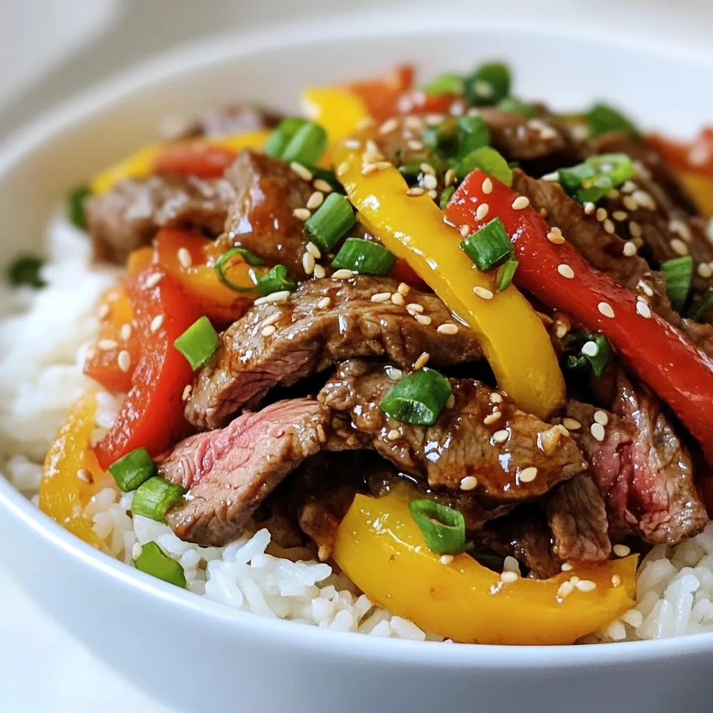 Beef and Pepper Rice Bowl Hearty and Flavorful Meal
