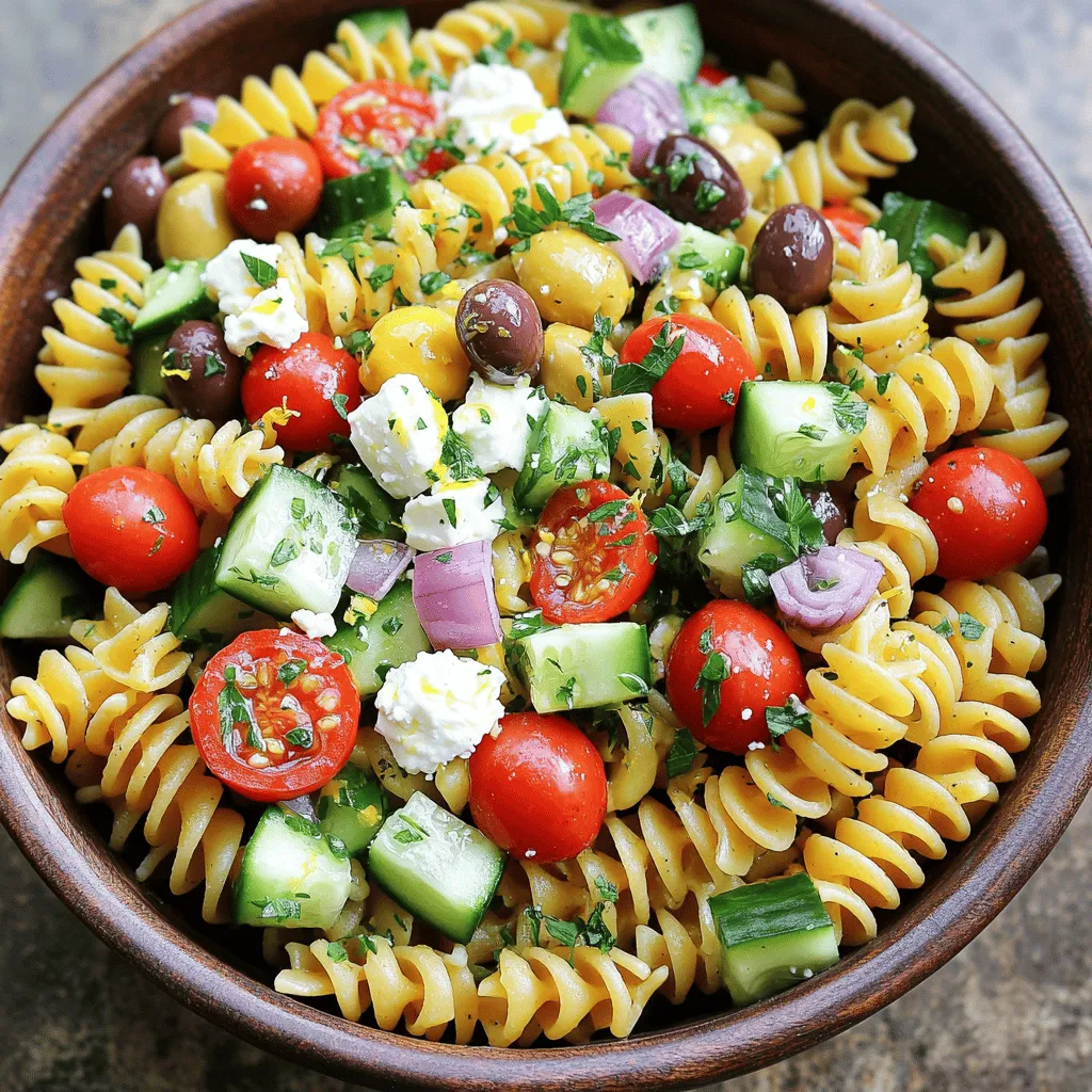 Easy Greek Pasta Salad Fresh and Flavorful Delight