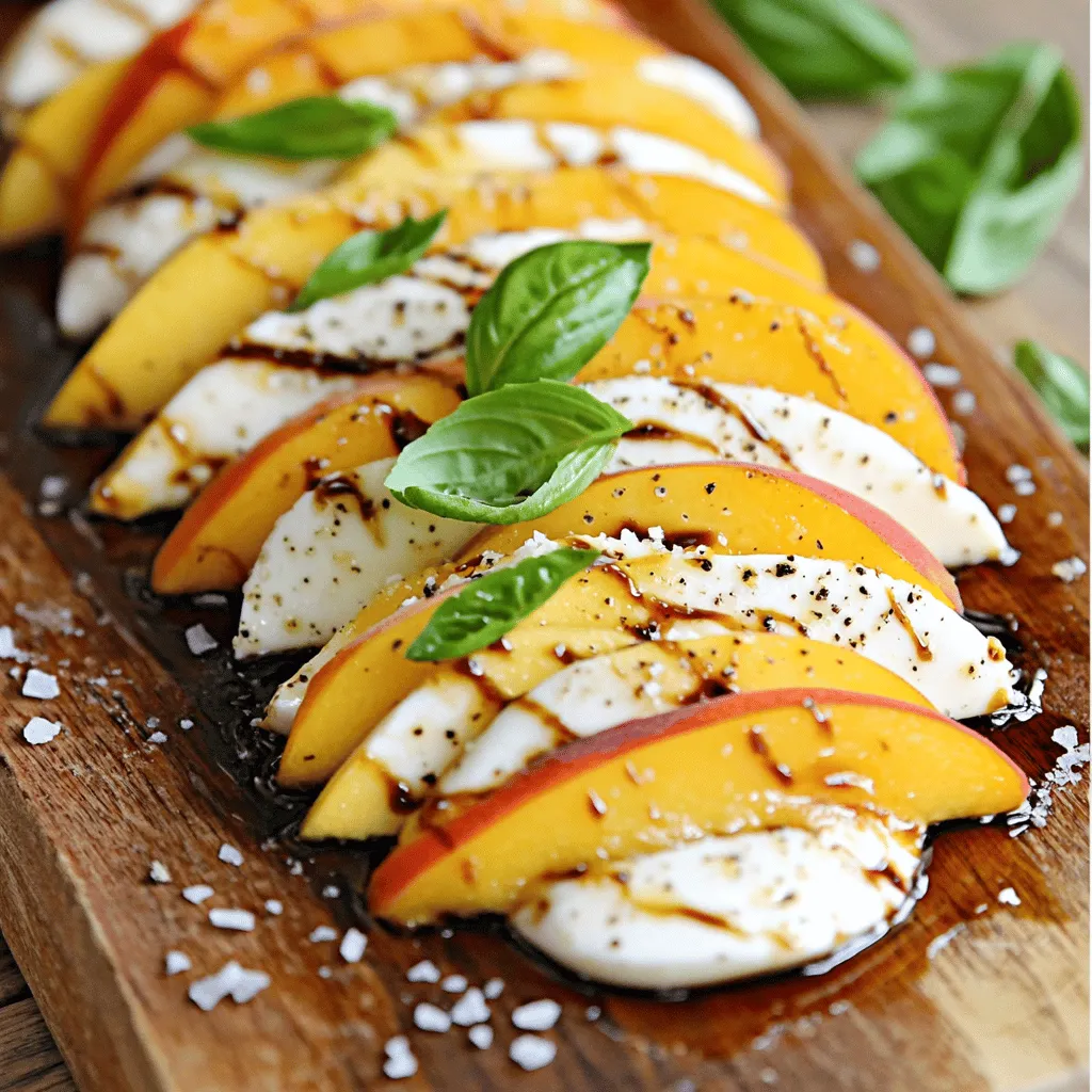 Peach Caprese Salad Fresh and Flavorful Delight