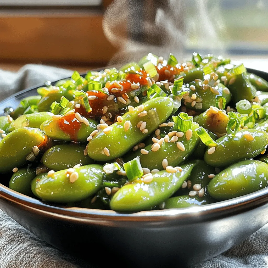 Spicy Garlic Edamame Quick and Flavorful Snack