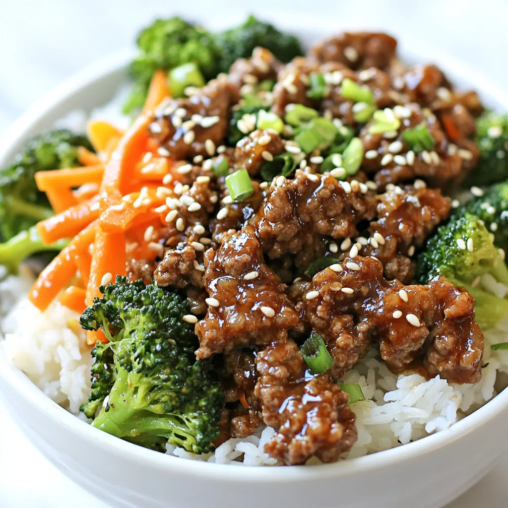 Korean Ground Beef Bowl Flavorful and Easy Recipe