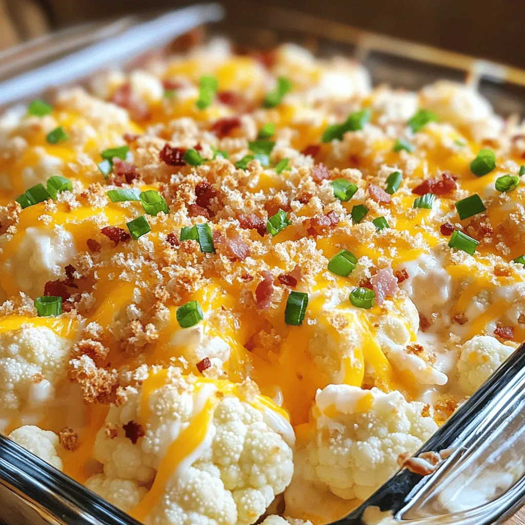 Loaded Cauliflower Casserole Savory and Simple Dish