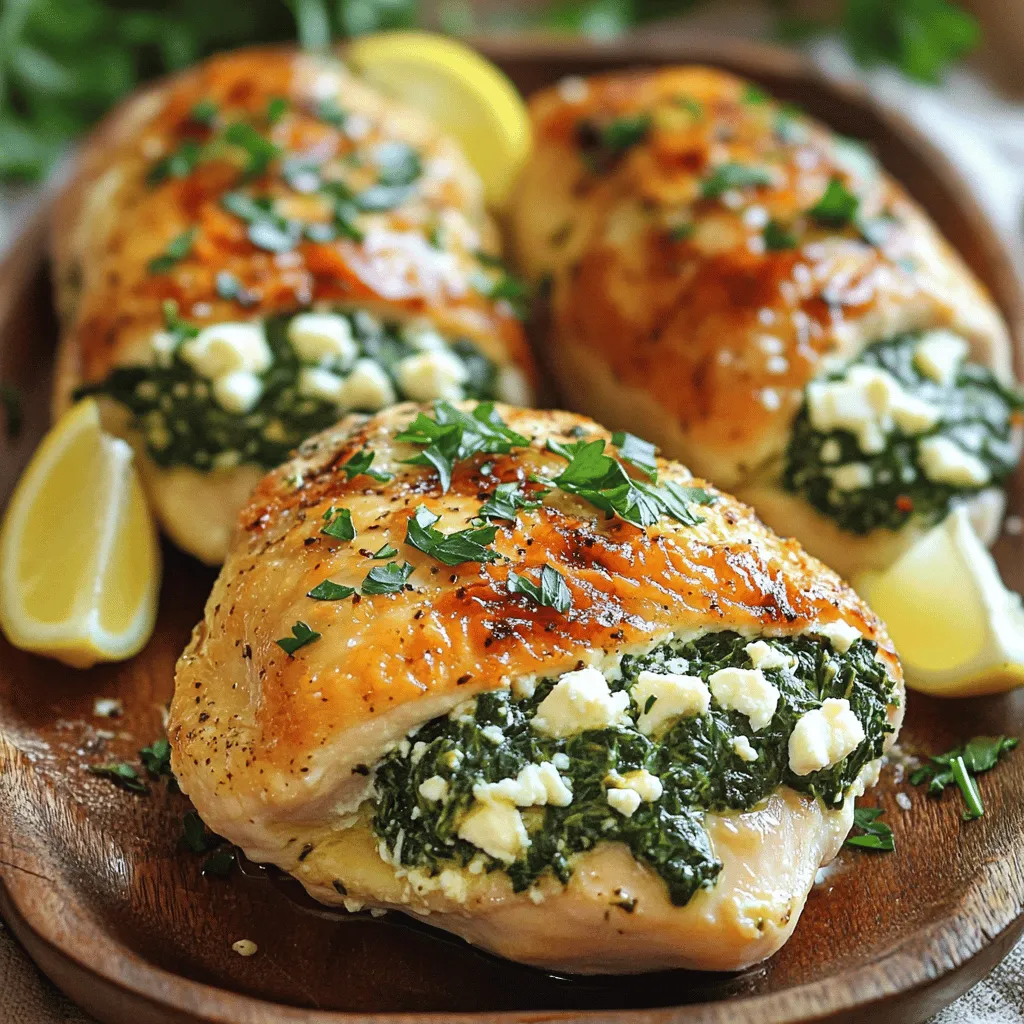 Spinach Feta Stuffed Chicken Breasts Flavorful Delight