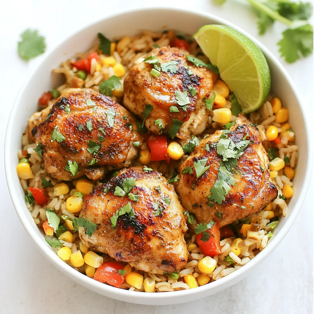 Salsa Verde Chicken Rice Skillet Hearty Dinner Recipe