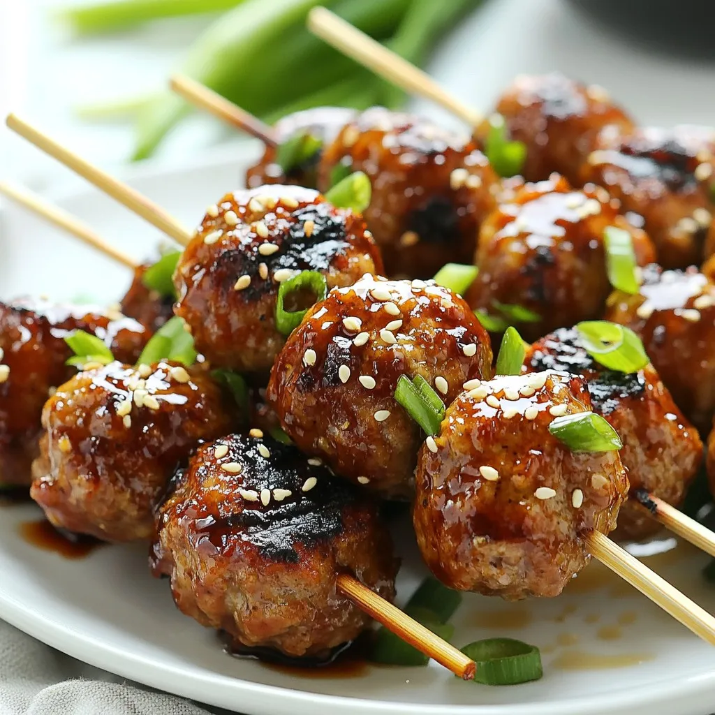 Teriyaki Meatball Skewers Flavorful and Easy Recipe