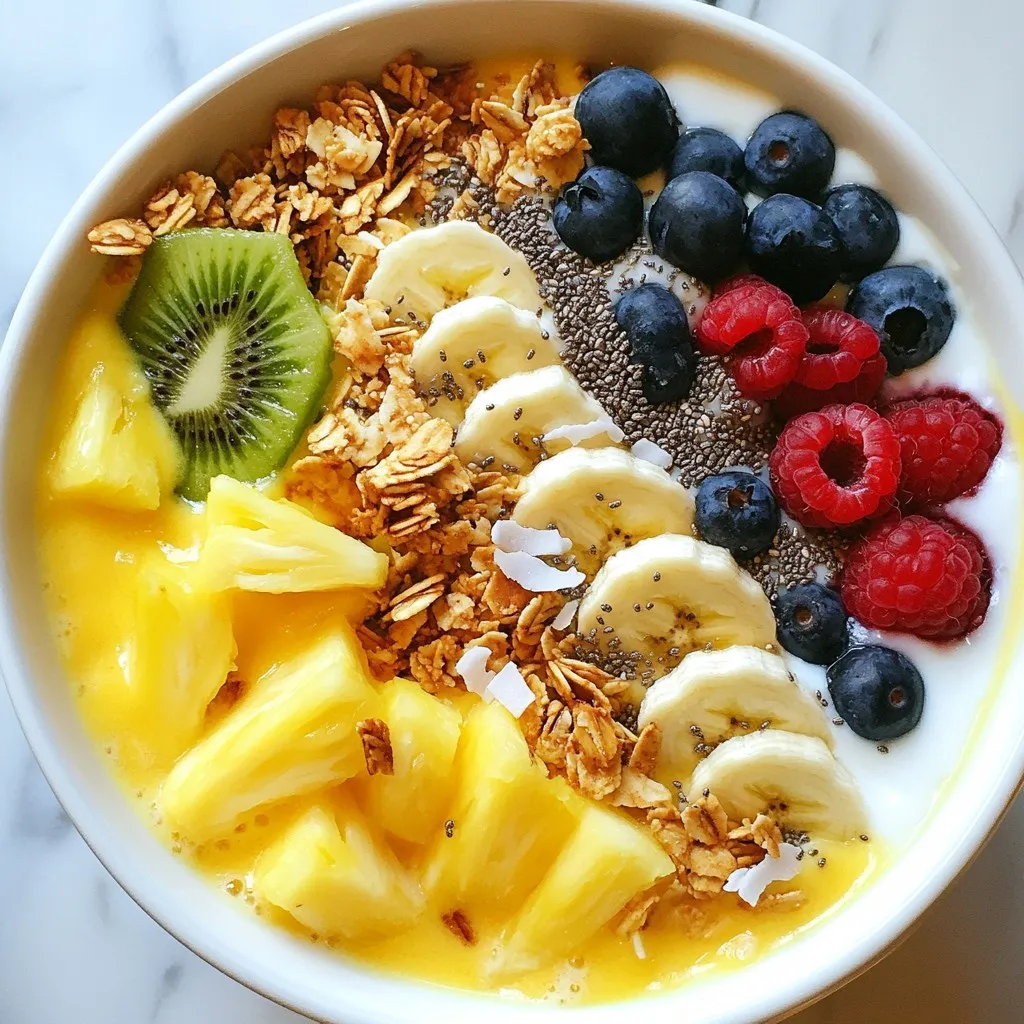 Tropical Pineapple Smoothie Bowl Refreshing Delight