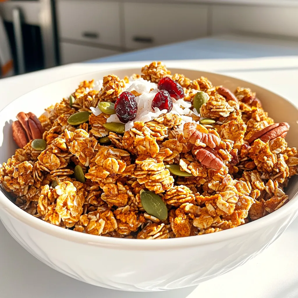 Pumpkin Spice Granola with Pecans Tasty and Crunchy