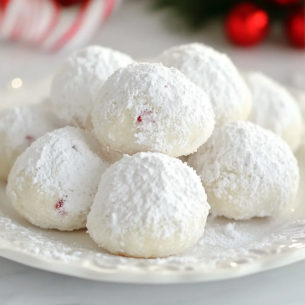 Peppermint Snowball Cookies Delightful Holiday Treat