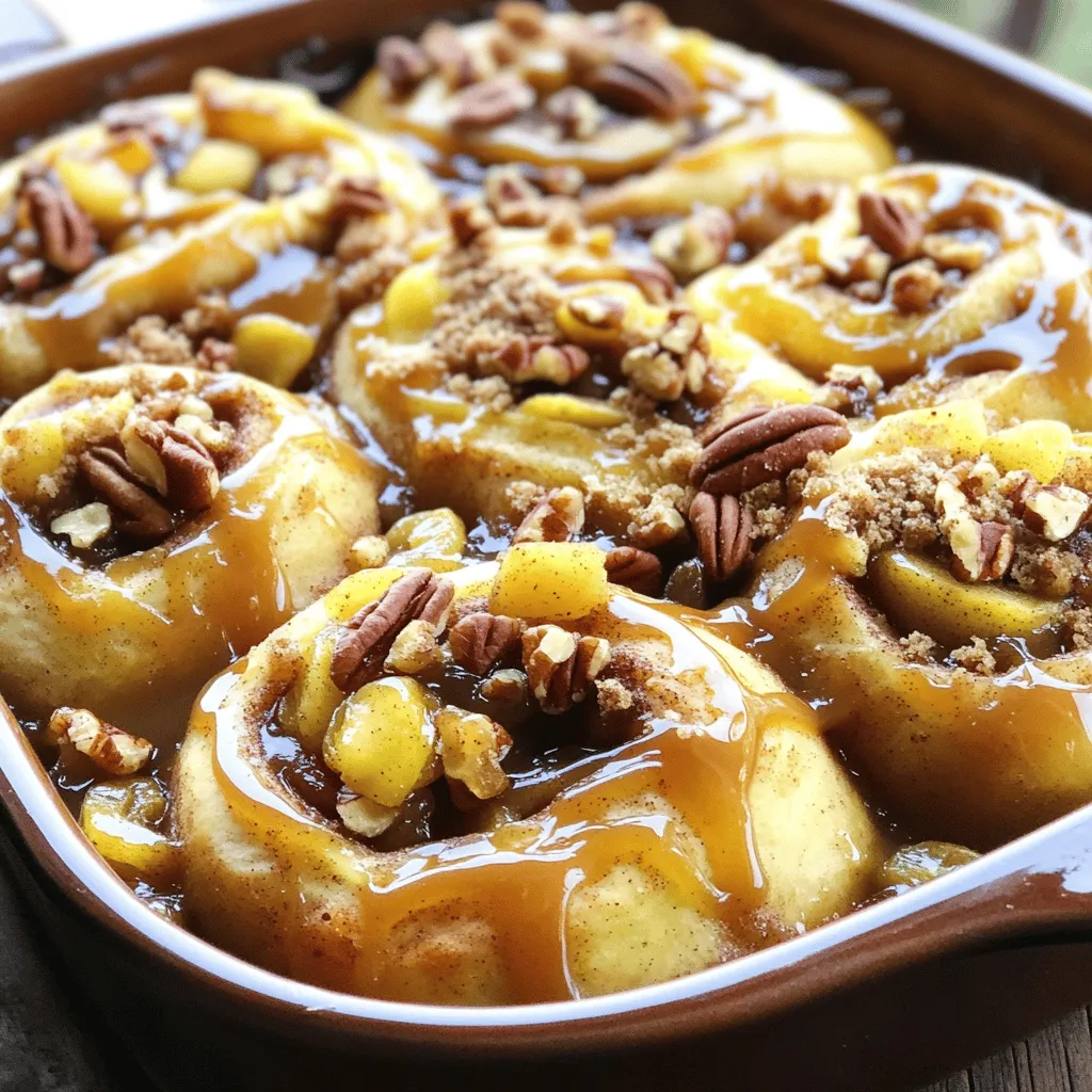 Caramel Apple Cinnamon Roll Bake Irresistible Treat
