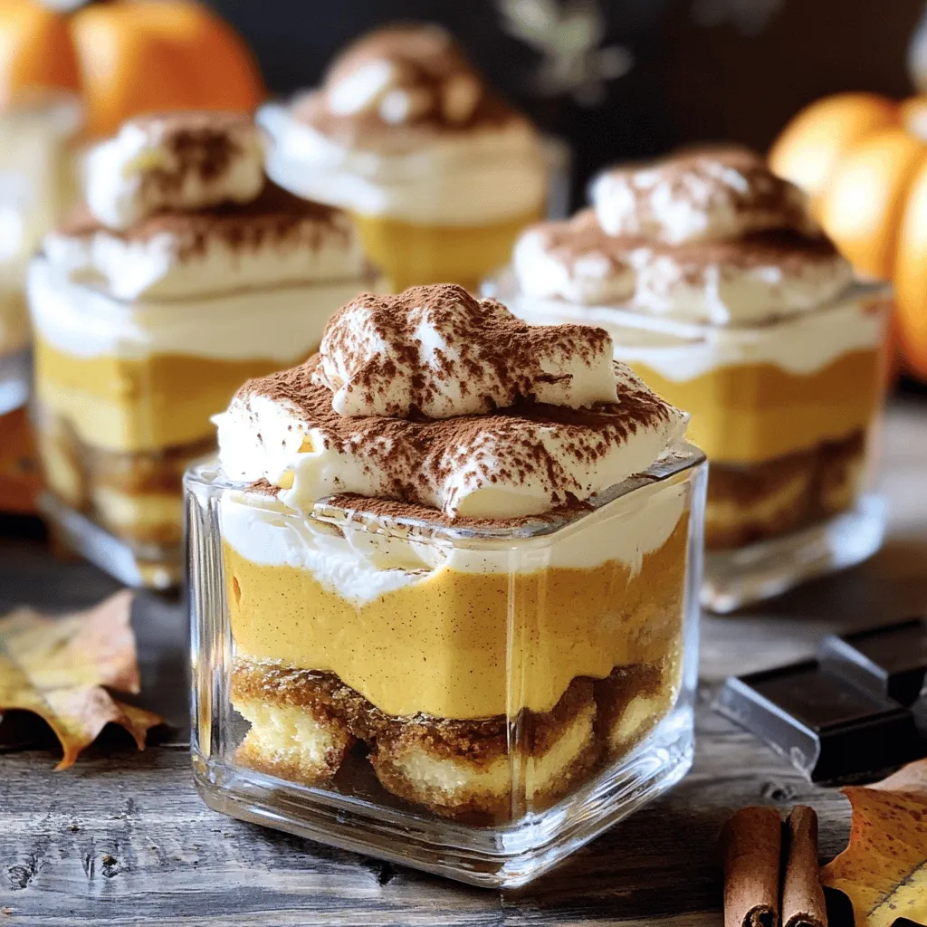 Pumpkin Spice Tiramisu Cups Delightful Fall Treat