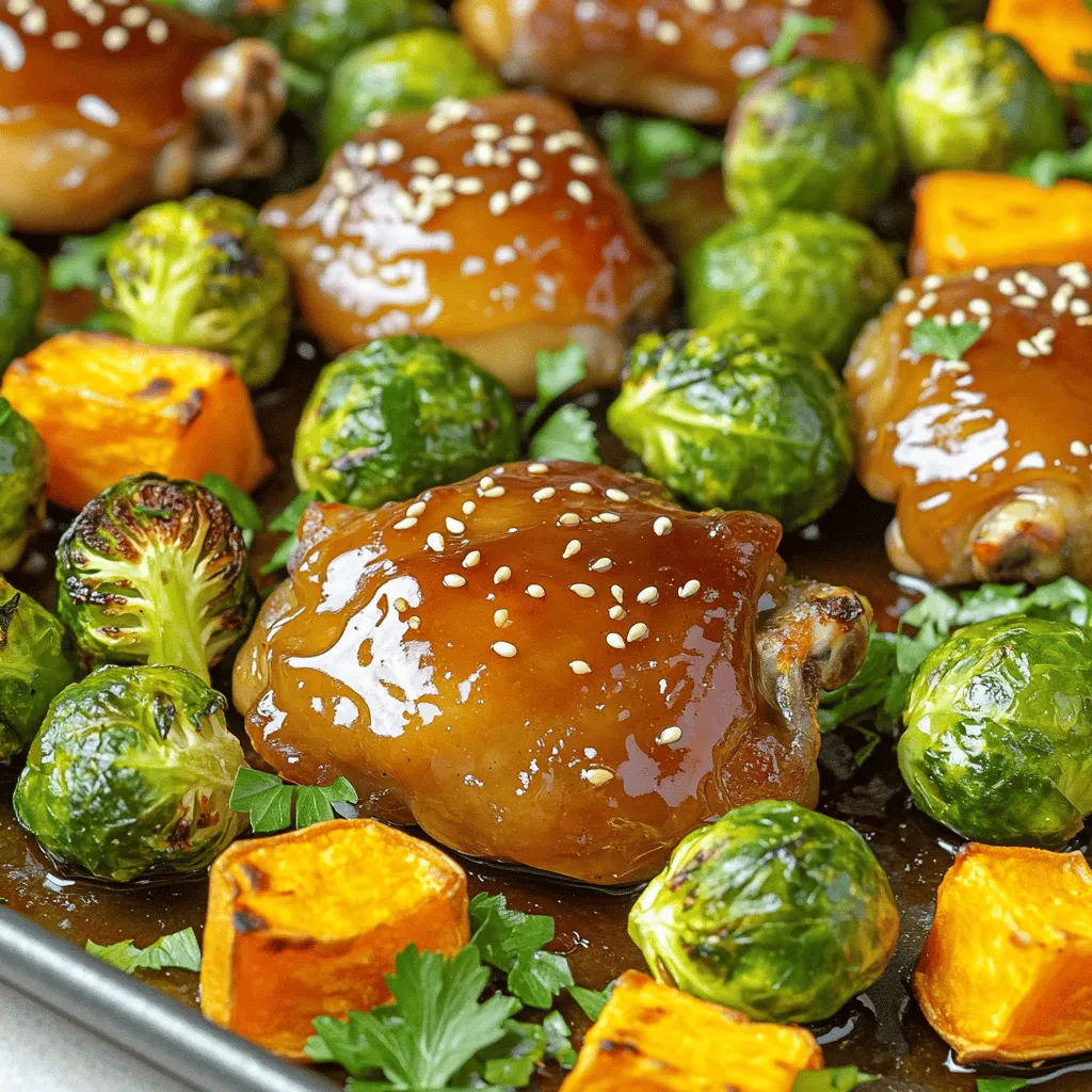 Sheet-Pan Honey Garlic Chicken &#038; Sprouts Delight