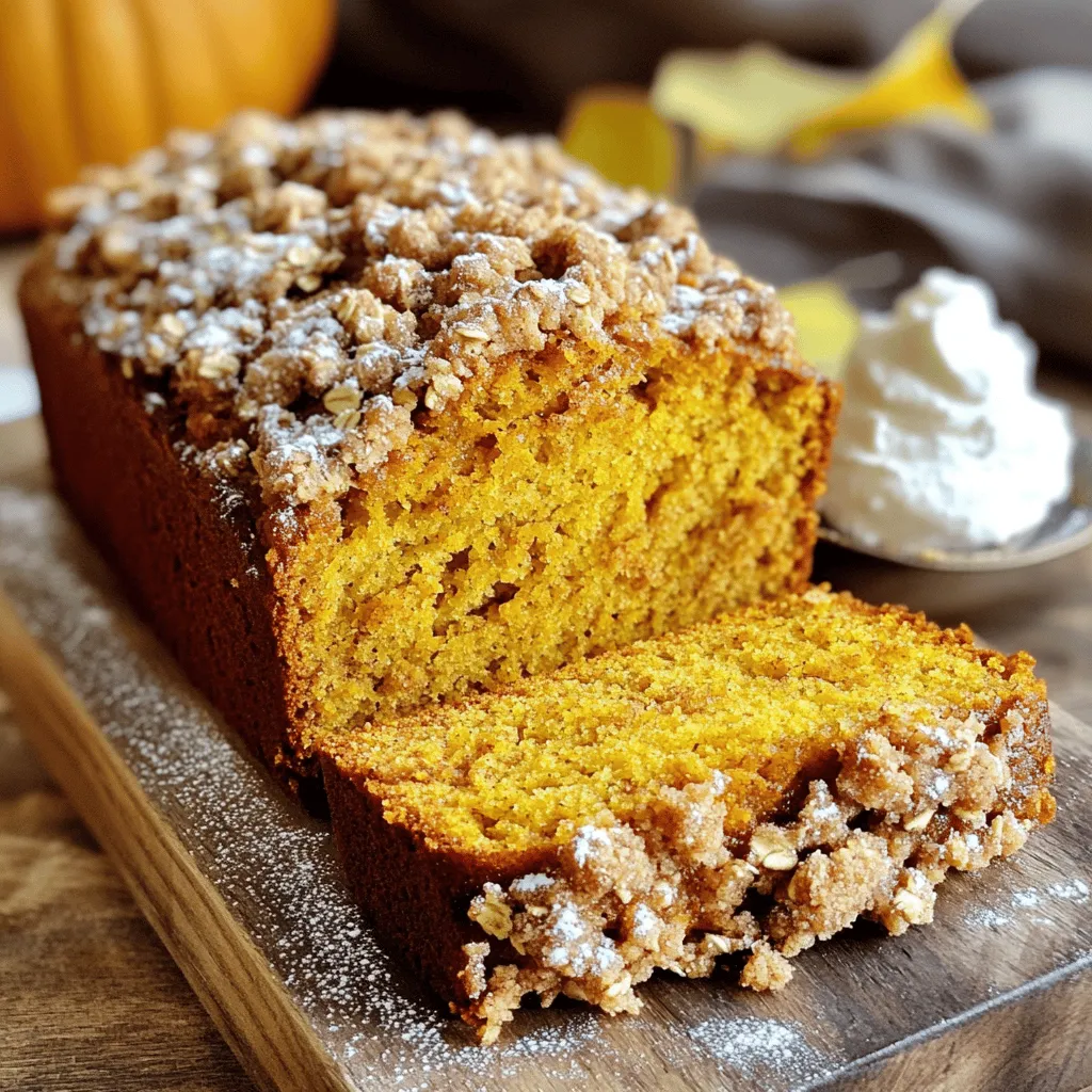 Pumpkin Bread With Streusel Topping Easy Recipe