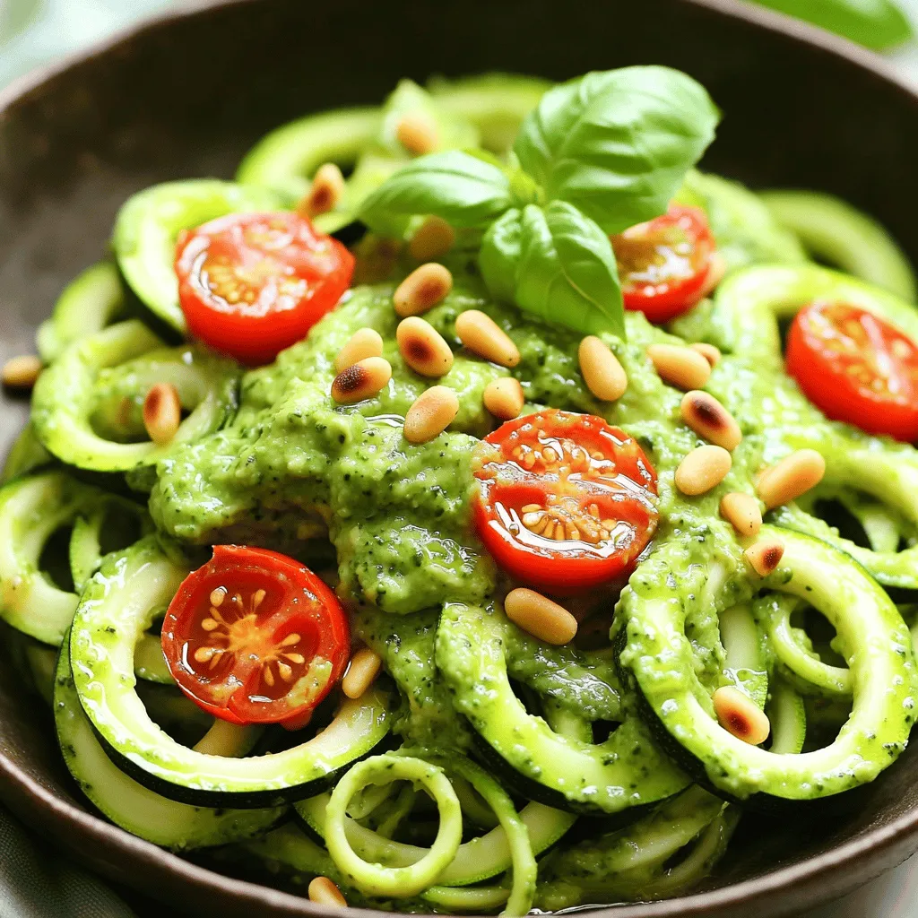 Zucchini Noodles with Pesto Fresh and Flavorful Meal