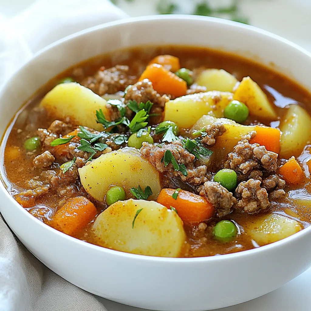 Hearty Hamburger Stew Comforting One-Pot Meal