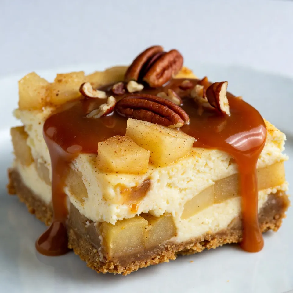 Caramel Apple Cheesecake Bars Irresistible Dessert Delight