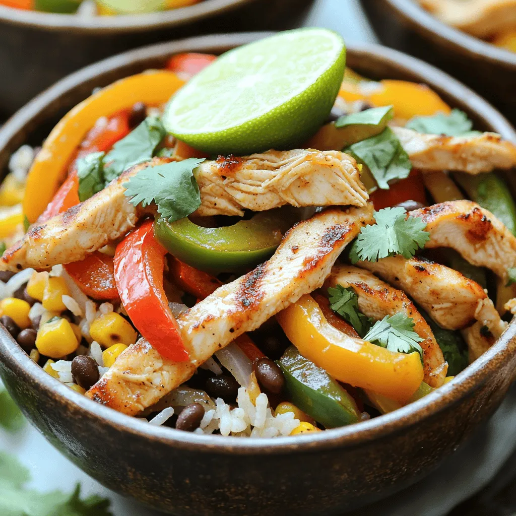 Savory Chicken Fajita Rice Bowl Quick and Easy Meal