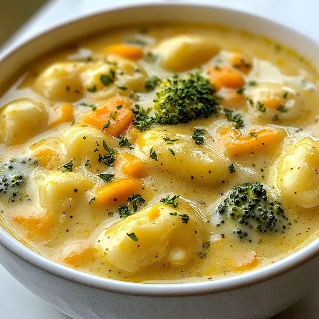 Cheddar Gnocchi Soup Creamy and Comforting Bowl