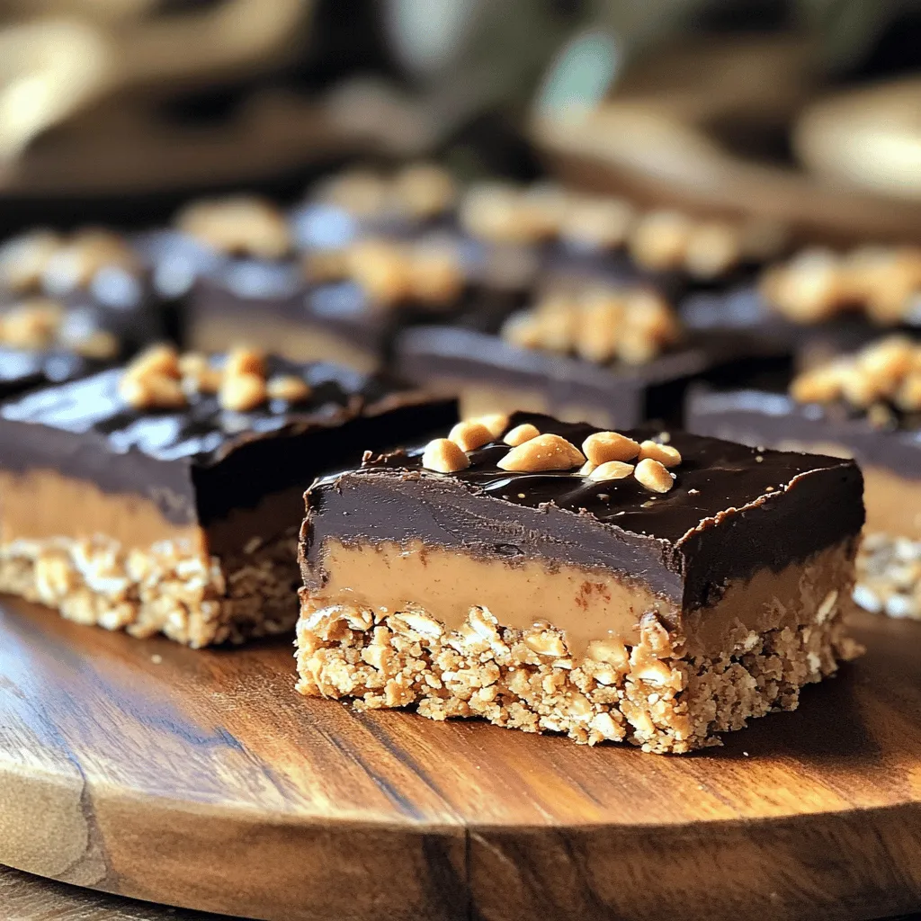 No-Bake Chocolate Peanut Butter Bars Simple Recipe
