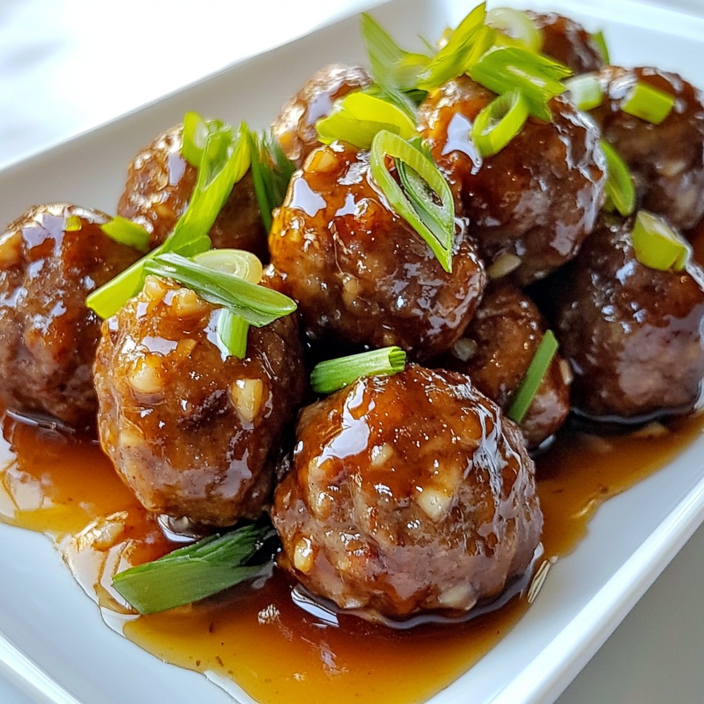Honey Garlic Glazed Meatballs Savory and Simple Dish