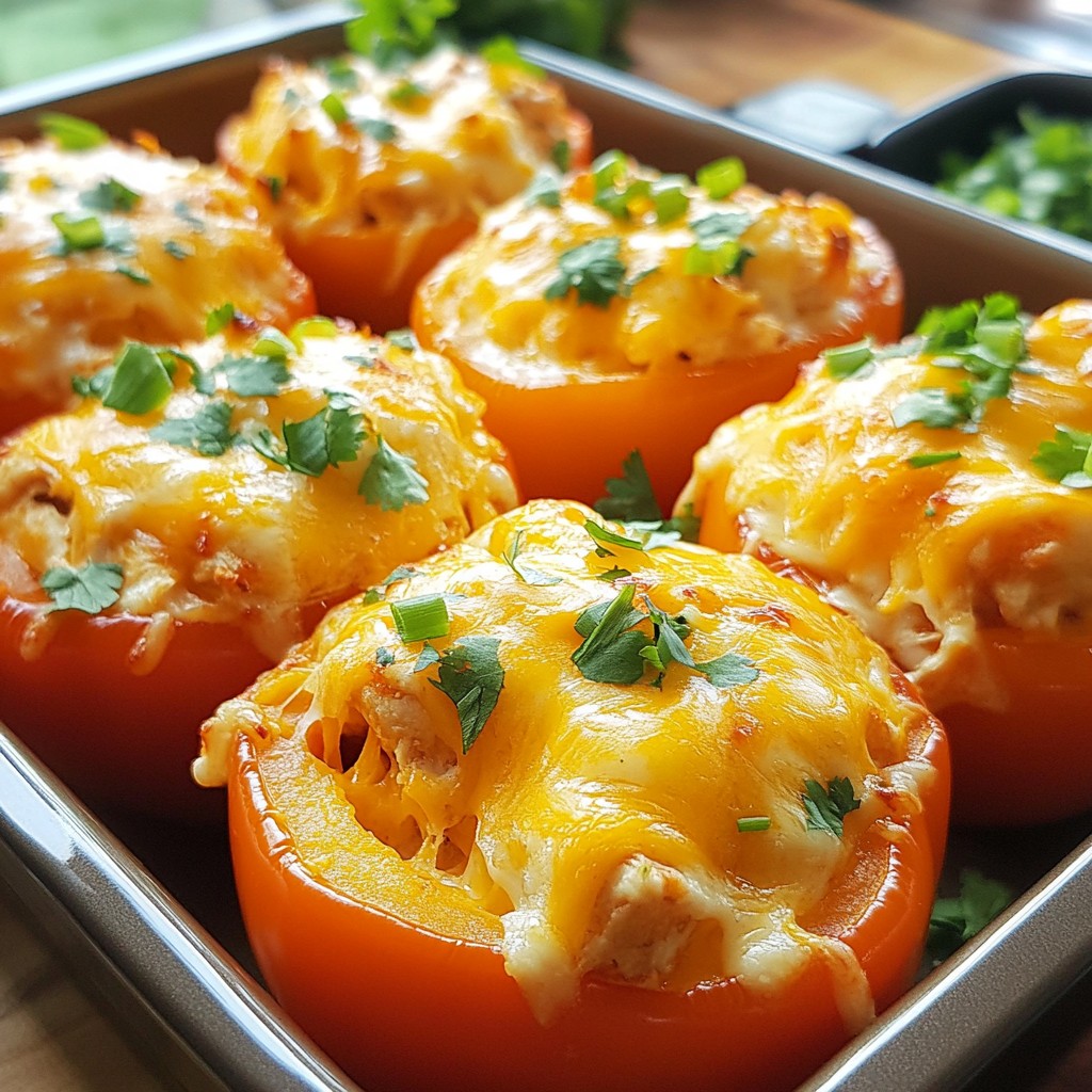 Buffalo Chicken Stuffed Peppers Tasty and Easy Recipe