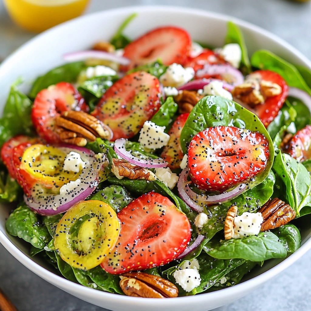 Strawberry Spinach Poppy Seed Salad Vibrant and Fresh