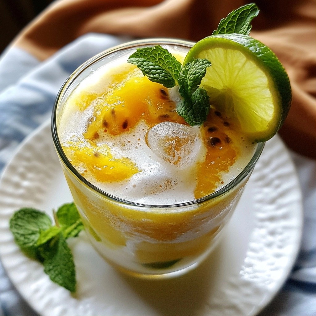 Chilled Copycat Starbucks Iced Guava Passionfruit Drink