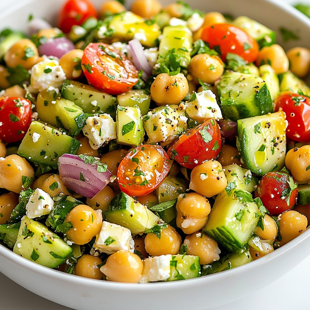 Avocado Feta Chickpea Salad Fresh and Simple Meal