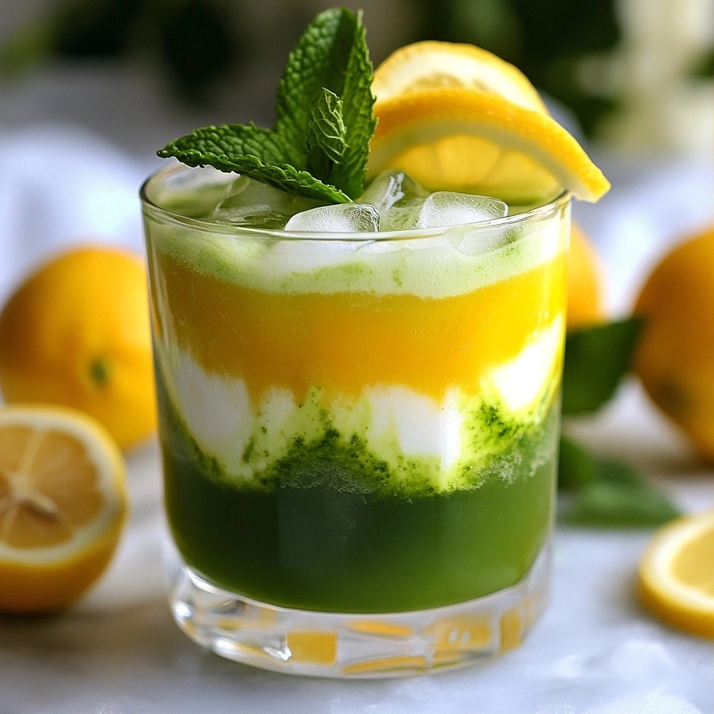 Chilled Copycat Starbucks Iced Matcha Lemonade Recipe