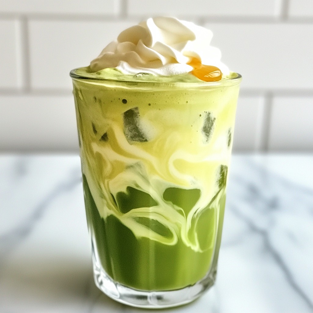 Iced Starbucks Matcha Green Tea Latte Refreshing Drink