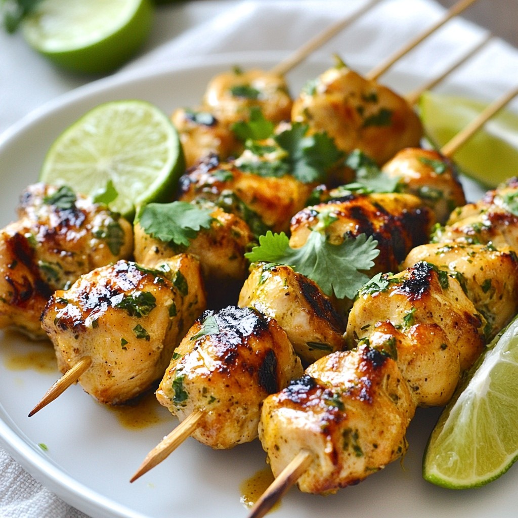 Coconut Lime Chicken Skewers Delightfully Grilled Dish
