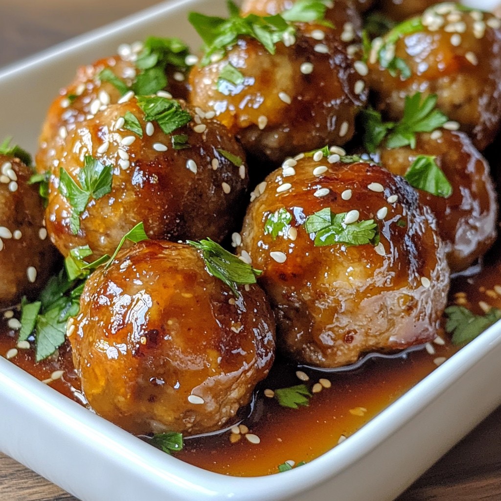 Honey Garlic Glazed Meatballs Delicious Easy Recipe