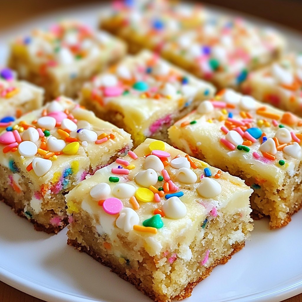 Birthday Cake Blondies Delightful Sweet Treat