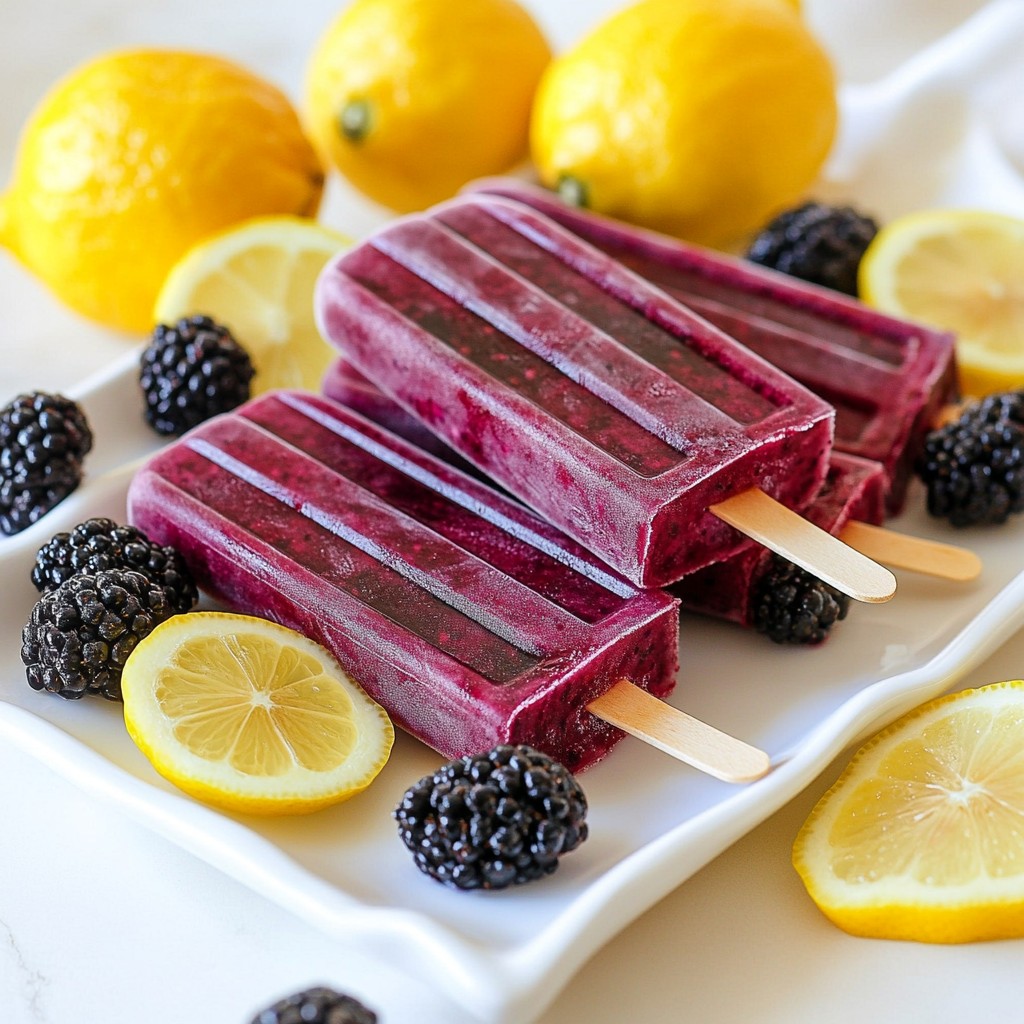 Blackberry Lemonade Popsicles Refreshing Summer Treat