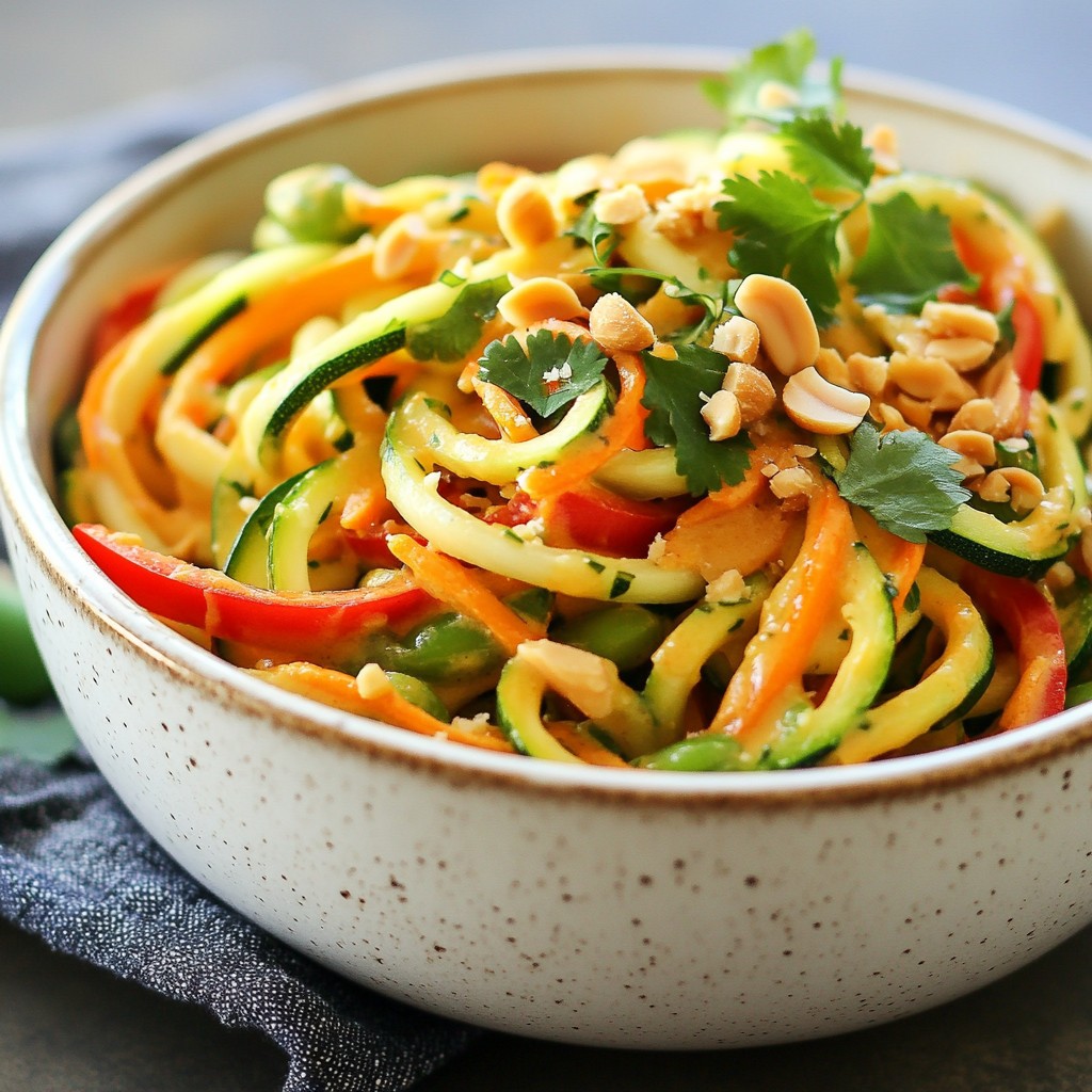Spicy Thai Peanut Zoodles Flavorful and Healthy Dish