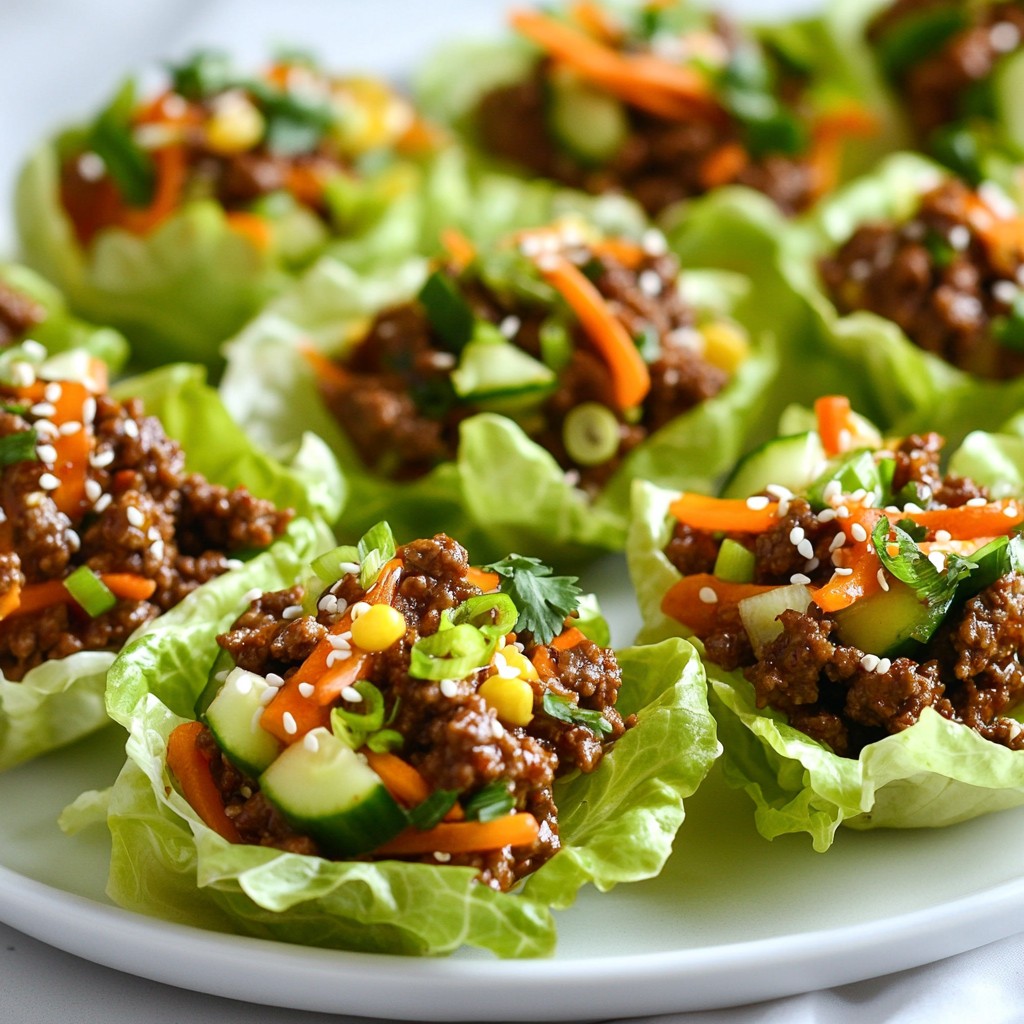 Spicy Korean Beef Lettuce Cups Flavor-Packed Delight