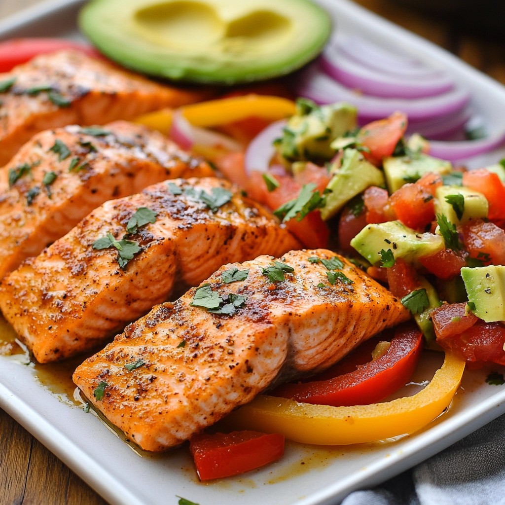 Sheet Pan Fajita Salmon Simple and Flavorful Meal