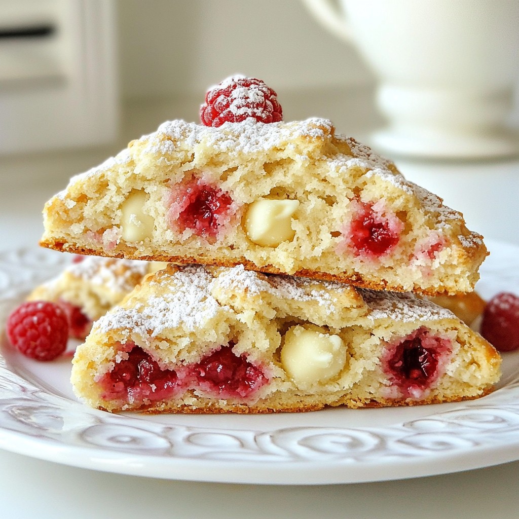 Raspberry White Chocolate Scones Delightful and Simple