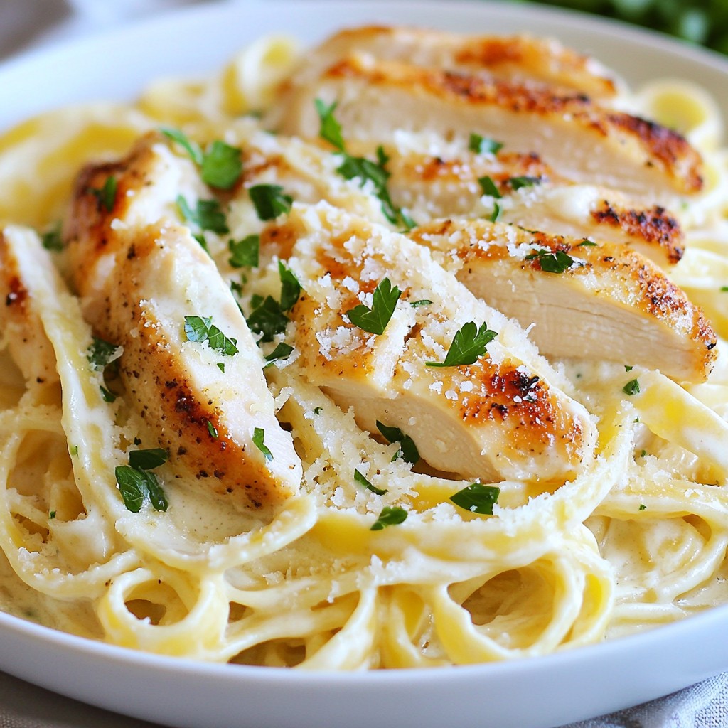 Creamy Copycat Chicken Fettuccine Alfredo Recipe