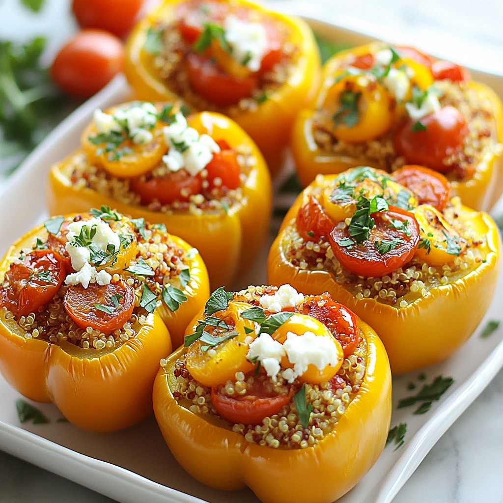 Mediterranean Quinoa Stuffed Peppers Flavorful Meal