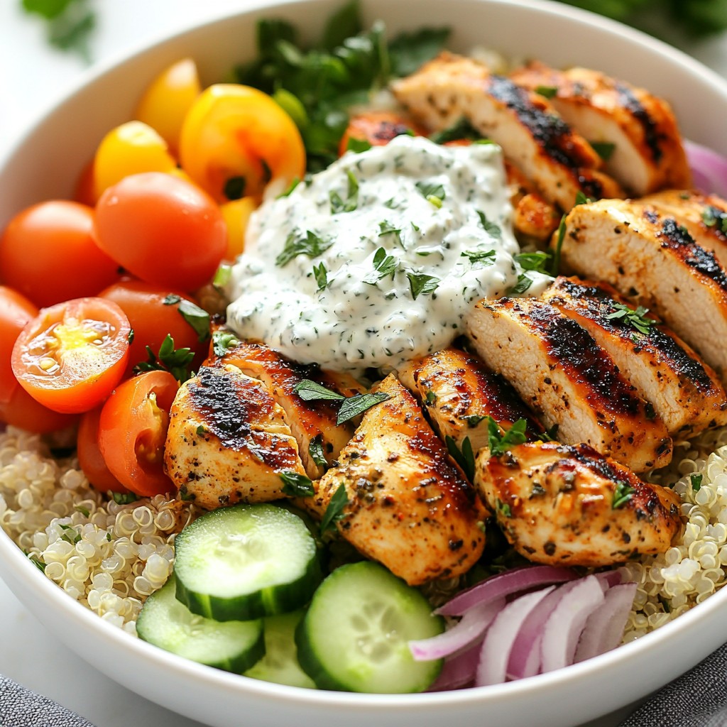 Greek Chicken Gyro Bowls Flavorful and Easy Recipe